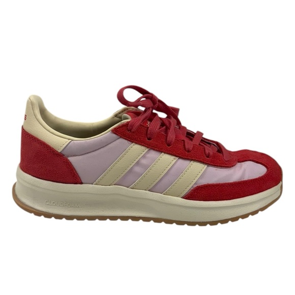 Adidas Run 70S 2.0 Sneakers Pink/Red/Cream Size 7 - Picture 1 of 12
